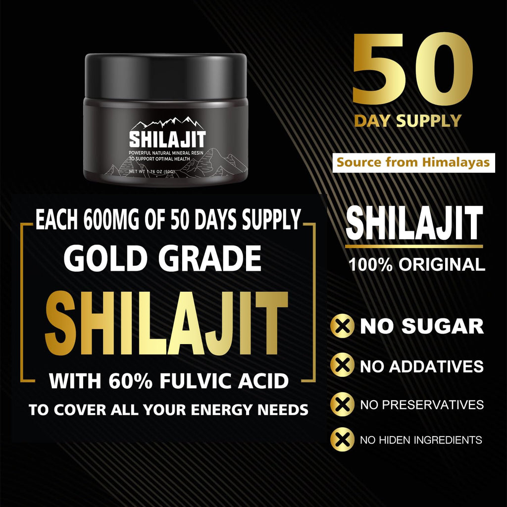 Authentic Himalayan Shilajit Resin – 85+ Trace Minerals & Fulvic Acid