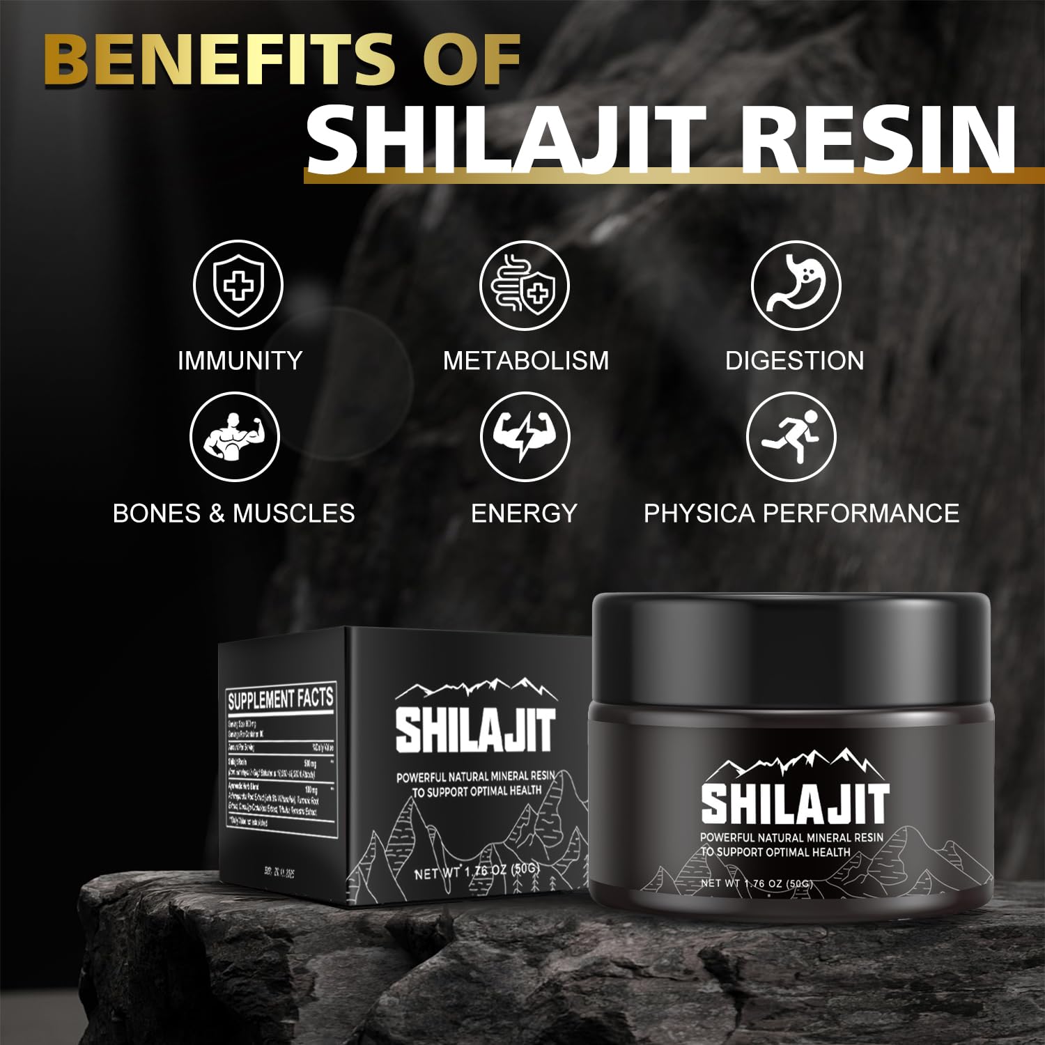 Authentic Himalayan Shilajit Resin – 85+ Trace Minerals & Fulvic Acid