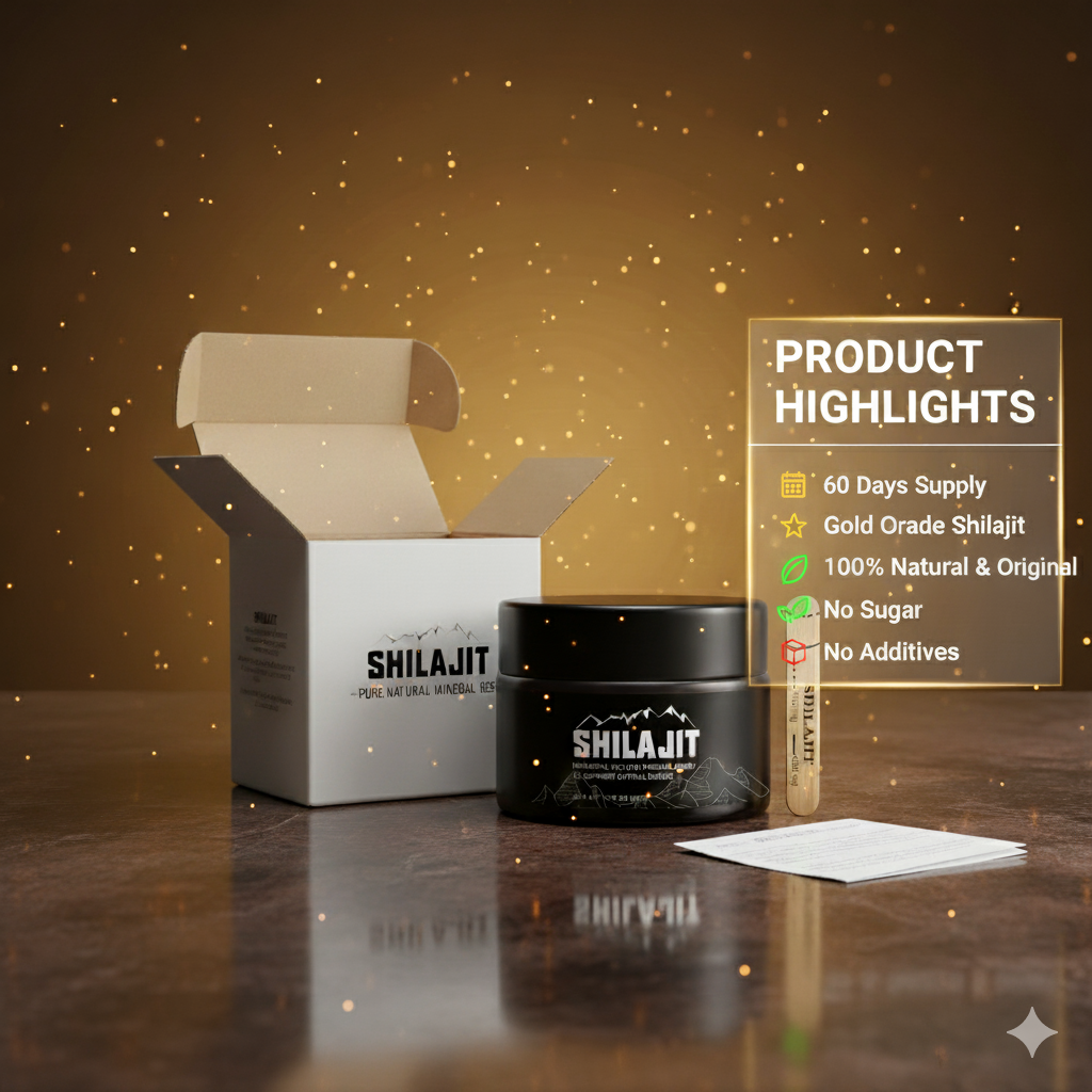 Authentic Himalayan Shilajit Resin – 85+ Trace Minerals & Fulvic Acid