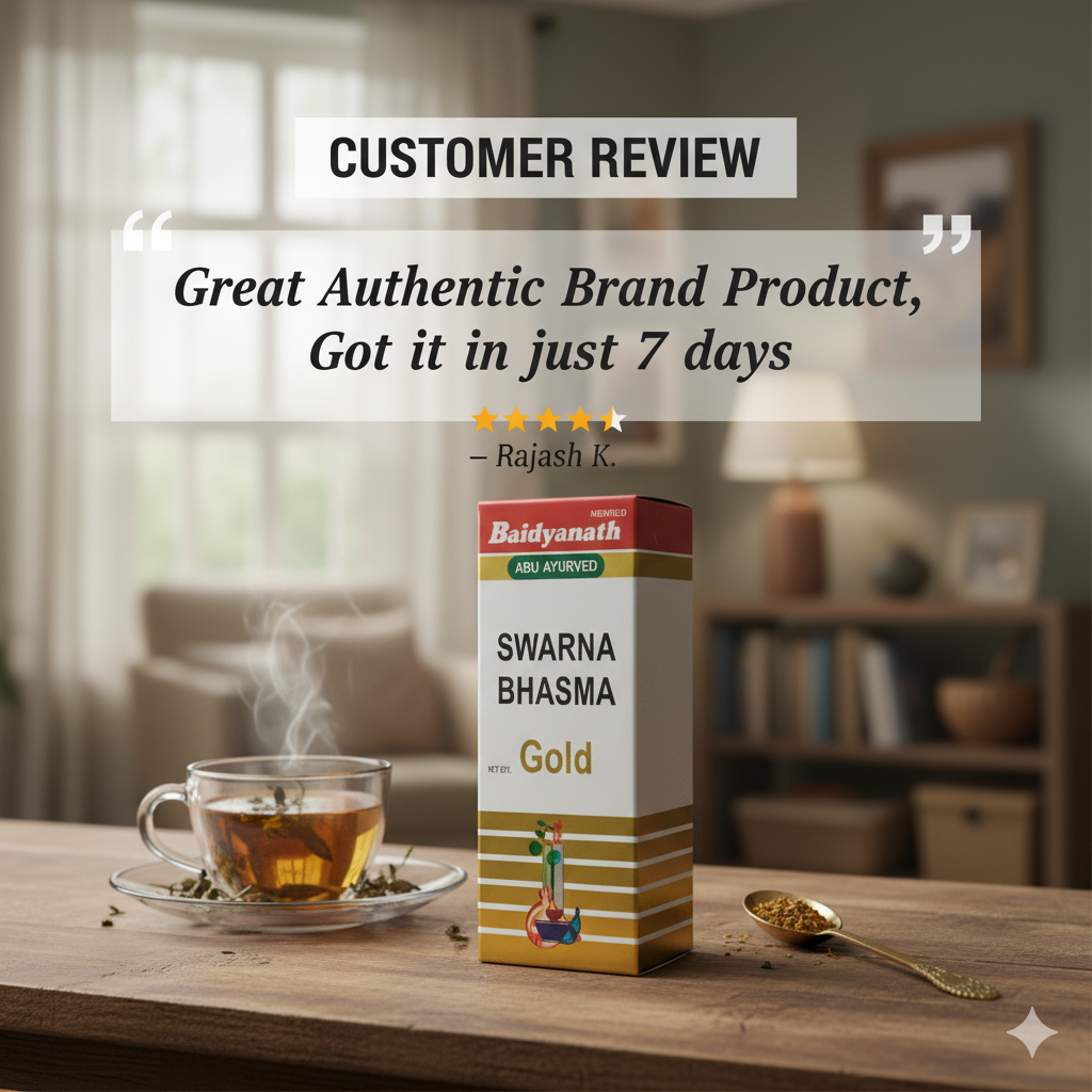 Baidyanath Swarna Bhasma (Pure Gold Bhasma) - Immunity & Vitality Tonic